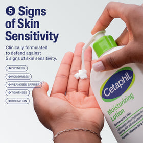 Cetaphil close-up of lotion texture demonstrating quick absorption