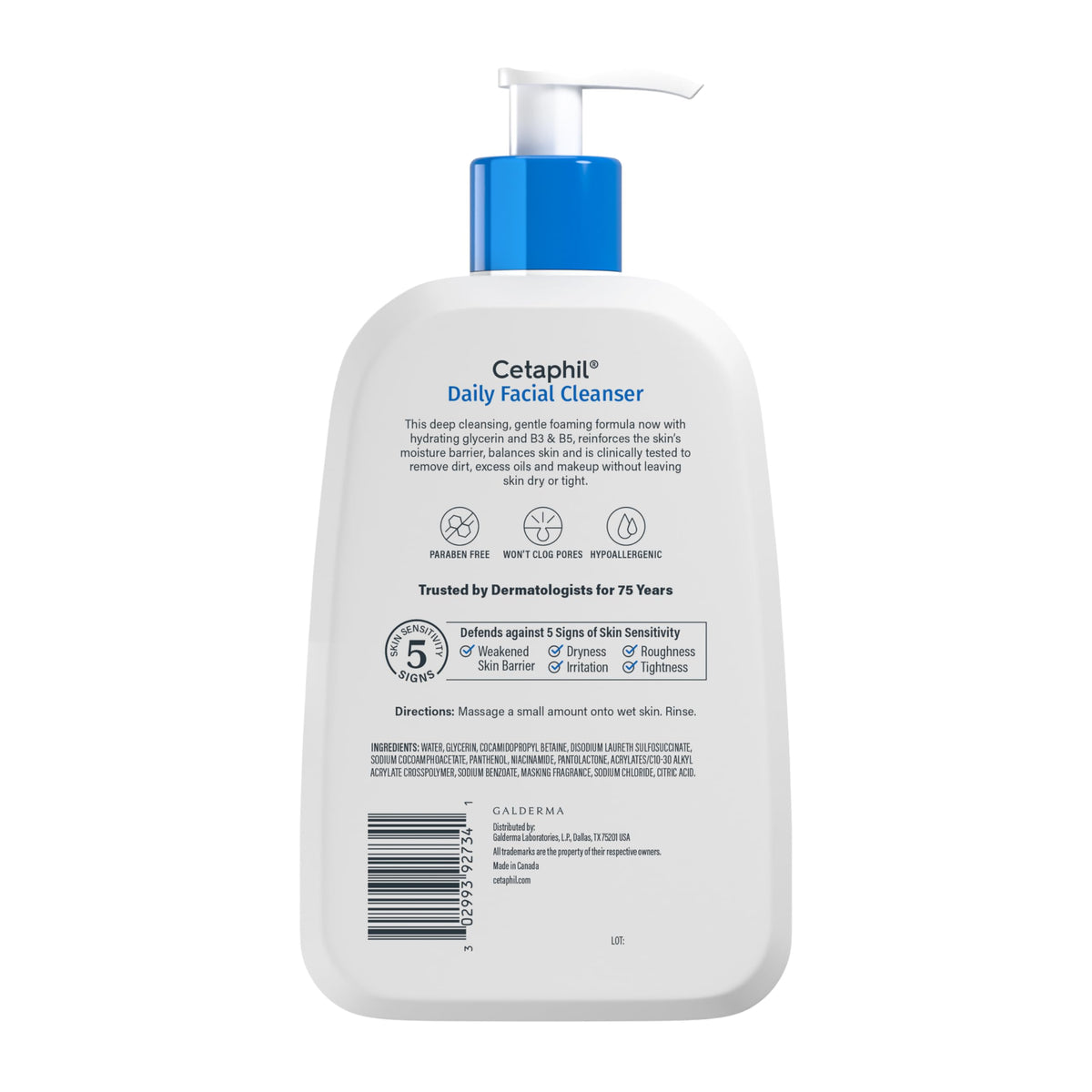Cetaphil two bottles styled on shelf emphasizing value pack savings