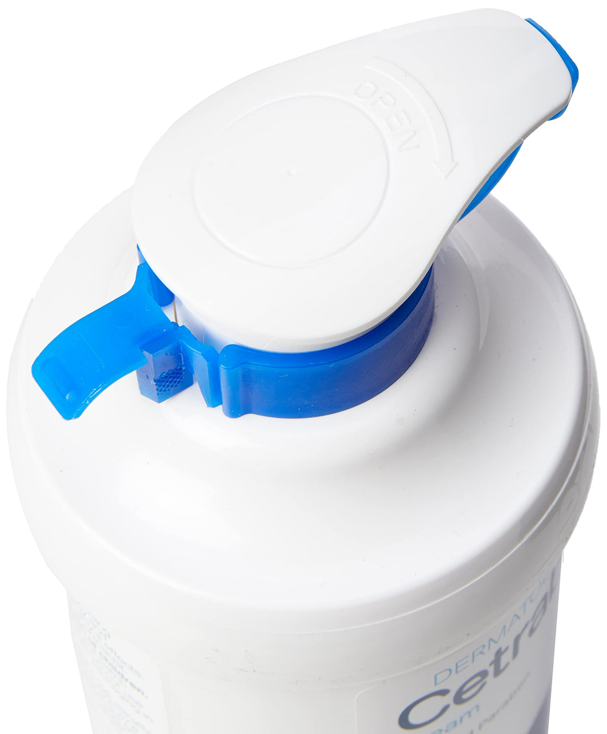 Cetraben pump in use dispensing cream onto hand for convenient measured application