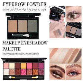 CHAFFUL brush set and makeup tools arranged to speed application and blending