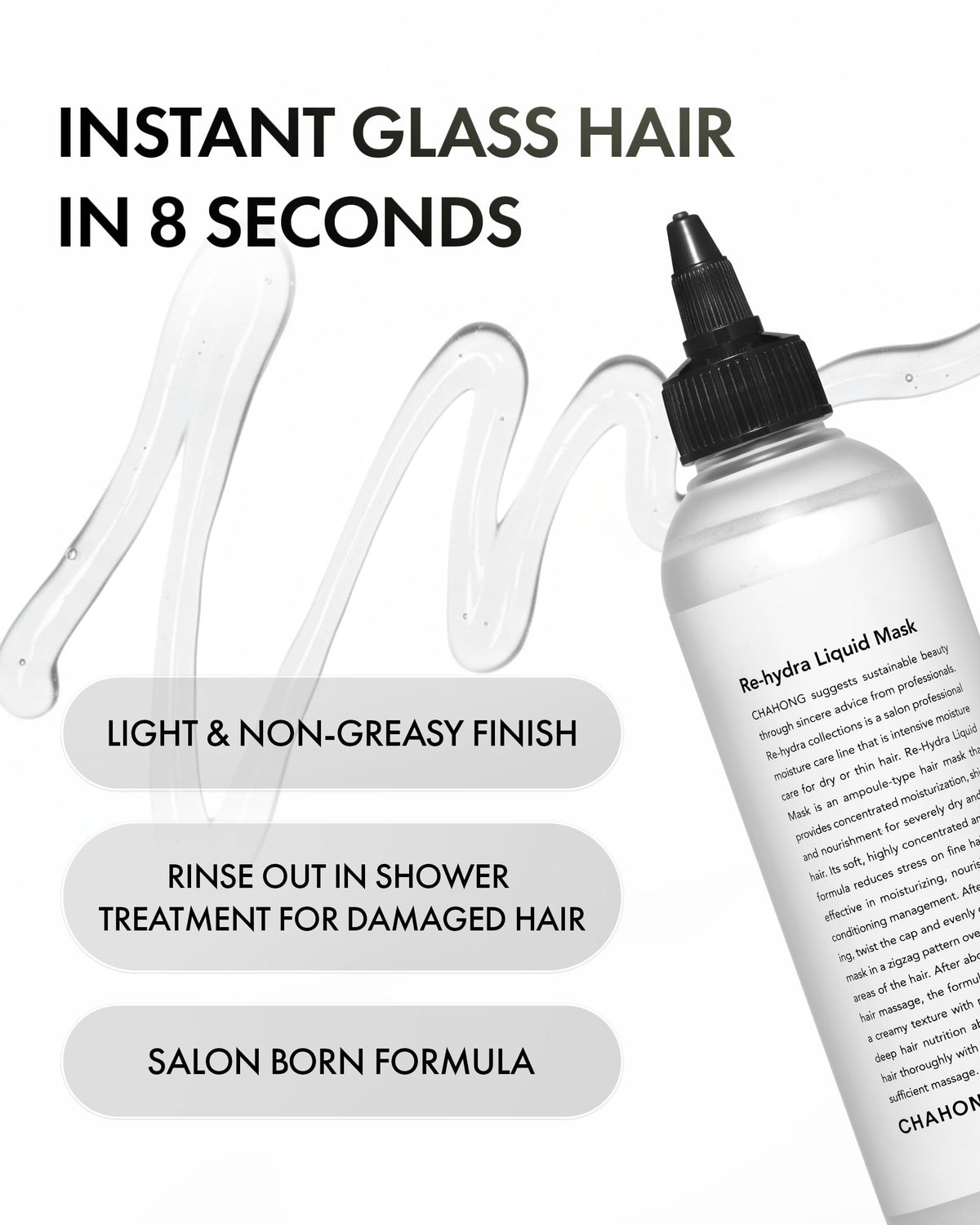 CHAHONG label close-up highlighting ingredients and benefits