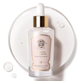 CHALLANS DE front bottle showing ampoule and elegant packaging benefit brightening