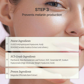 CHALLANS DE morning routine scene with ampoule under sunscreen showing layering benefit
