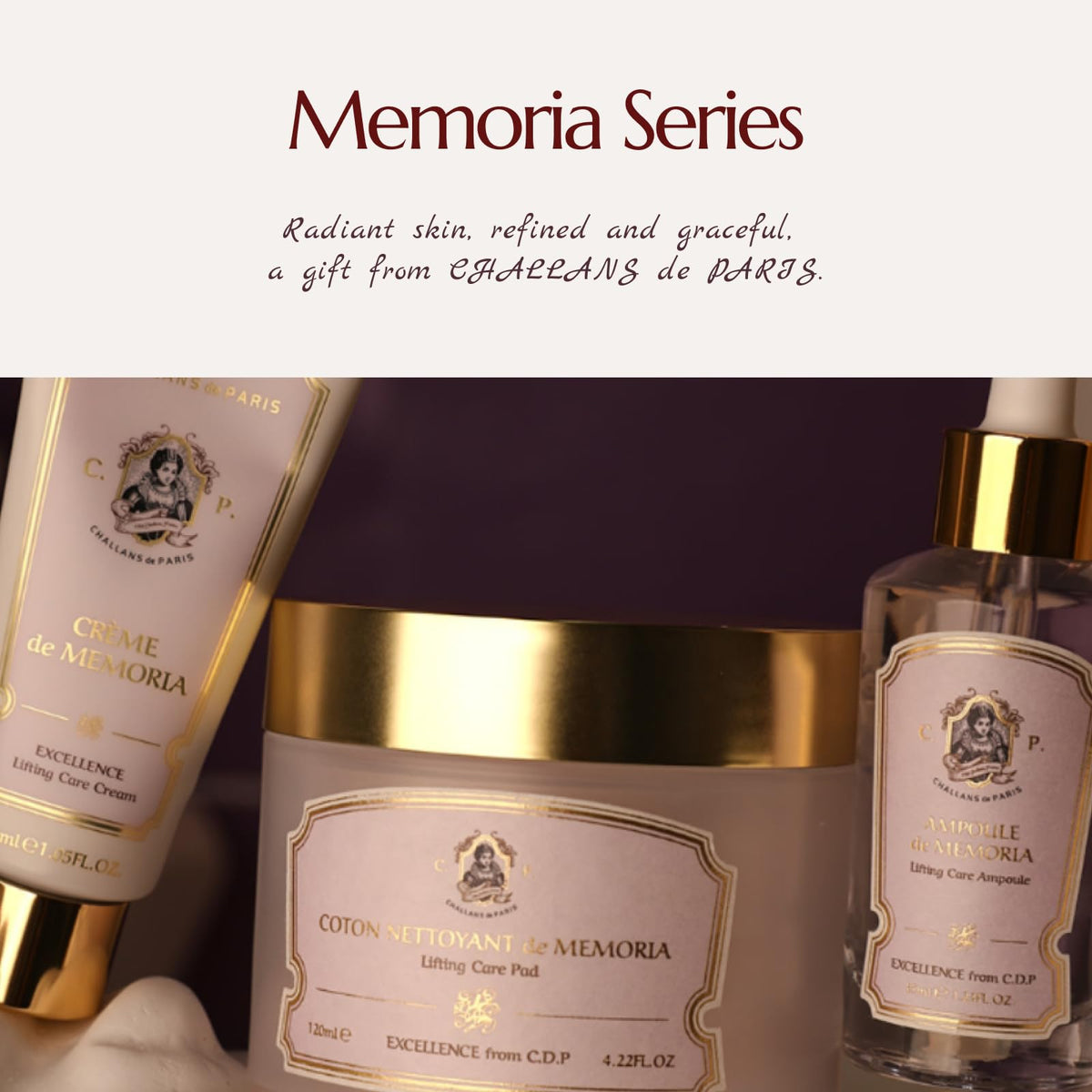 CHALLANS DE applying ampoule to face showing hydration and comfortable finish