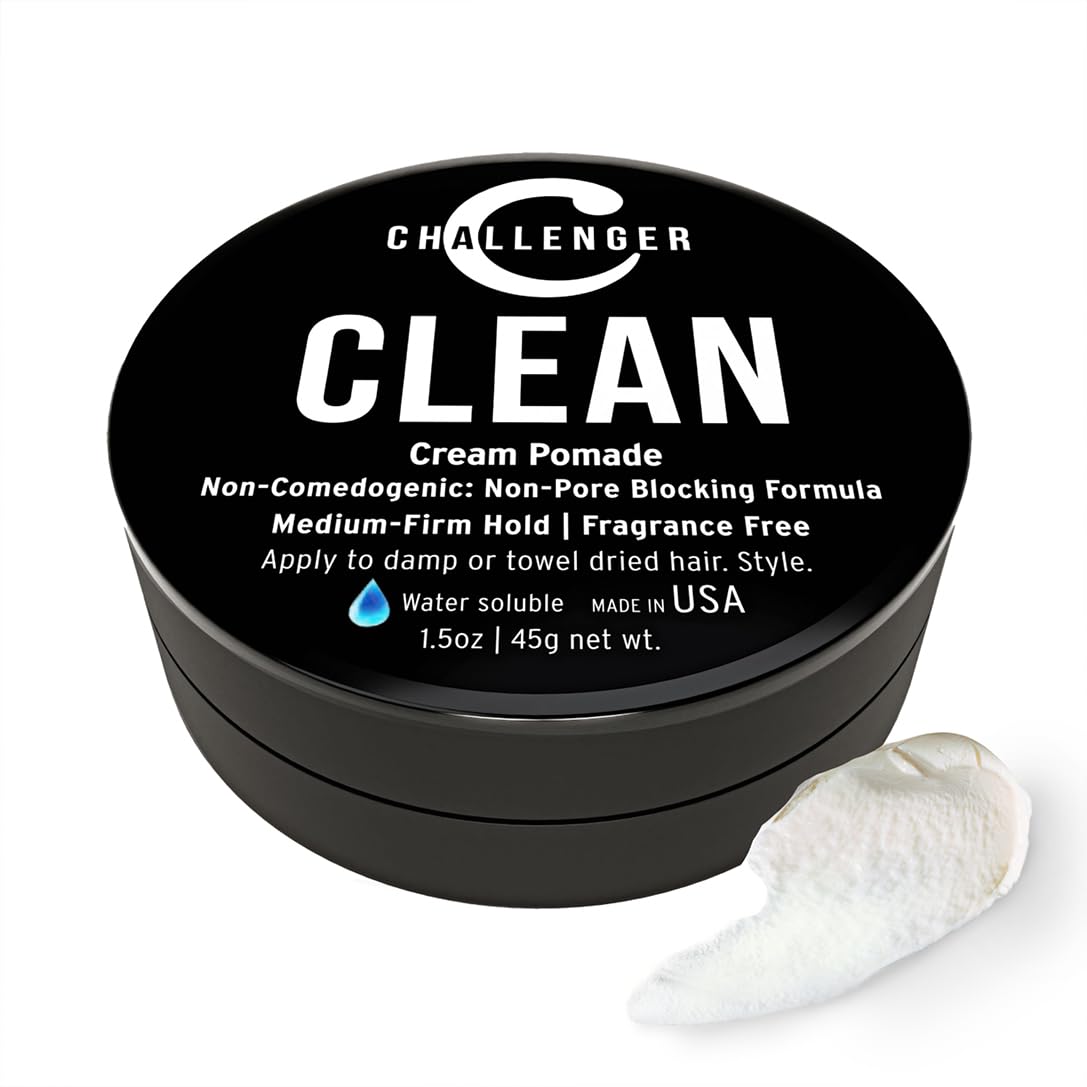 Challenger front packaging showing label and unscented styling benefit