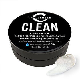 Challenger front packaging showing label and unscented styling benefit