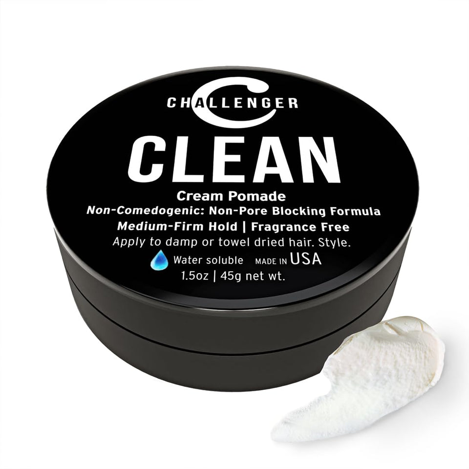 Challenger front packaging showing label and unscented styling benefit