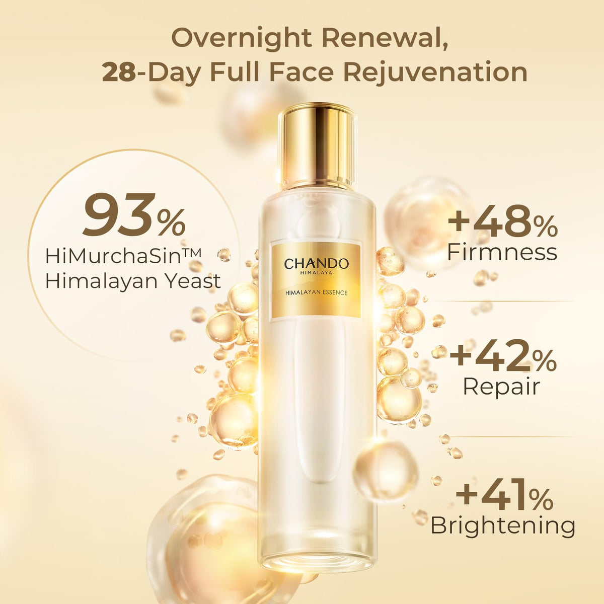 CHANDO HIMALAYA bottle close-up highlighting pump and premium finish for easy dispensing