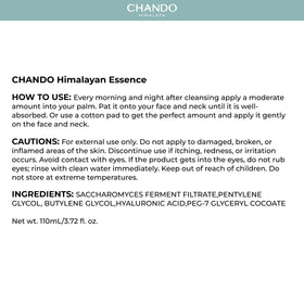 CHANDO HIMALAYA applied in a spa-like setting conveying calming, hydrating skincare ritual