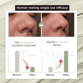 CHANDO HIMALAYA applying mask on cheek demonstrating deep pore cleansing benefit