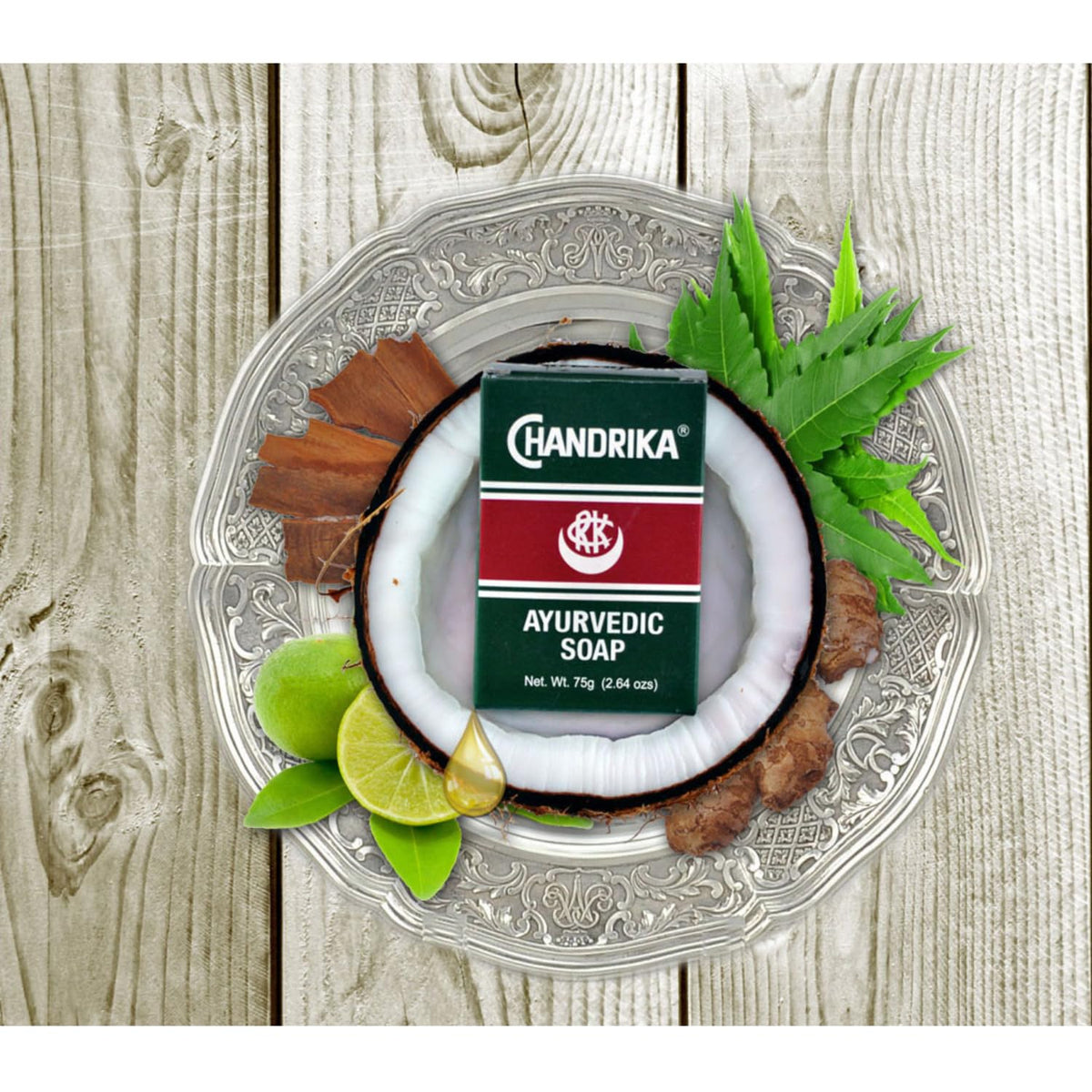 Chandrika ten bars unboxed and arranged to convey value pack and household supply benefit
