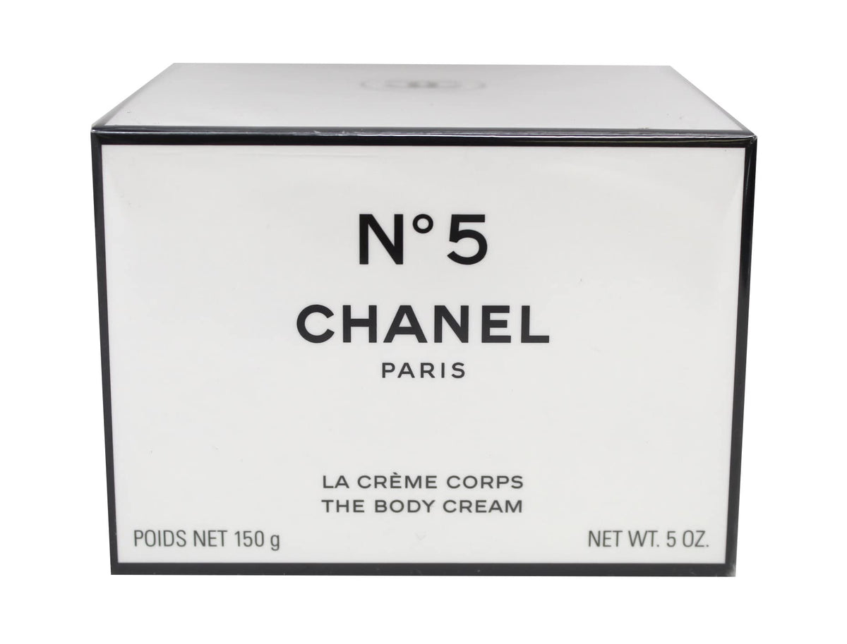 CHANEL N°5 jar front view showing elegant packaging and luxurious finish