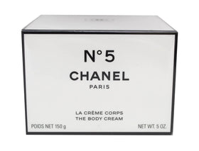 CHANEL N°5 jar front view showing elegant packaging and luxurious finish