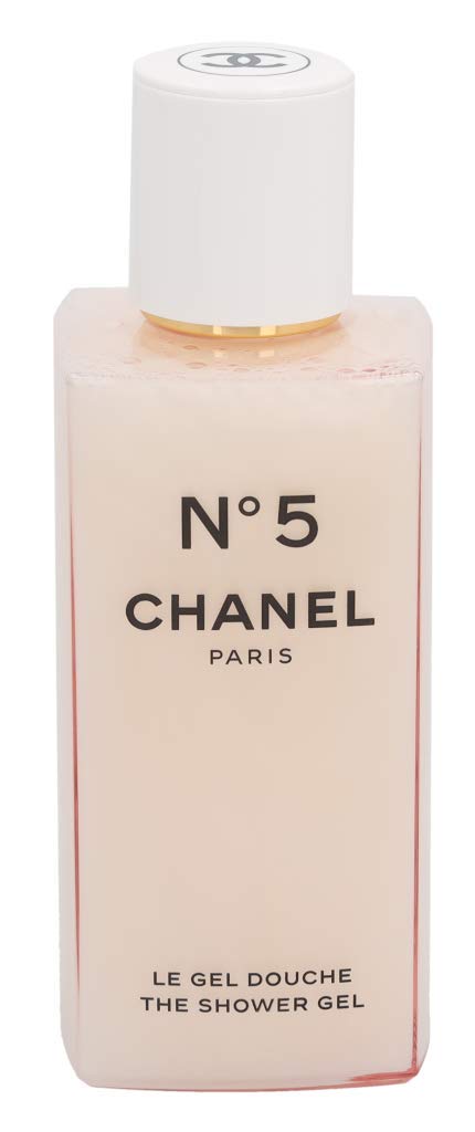Chanel N°5 cap and label detail emphasizing premium finish