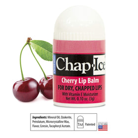 CHAP-ICE assorted flavors laid out to display cherry citrus kiwi lime and beeswax