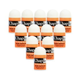 CHAP-ICE front packaging showing 12 mini citrus tubes, convenient and ready