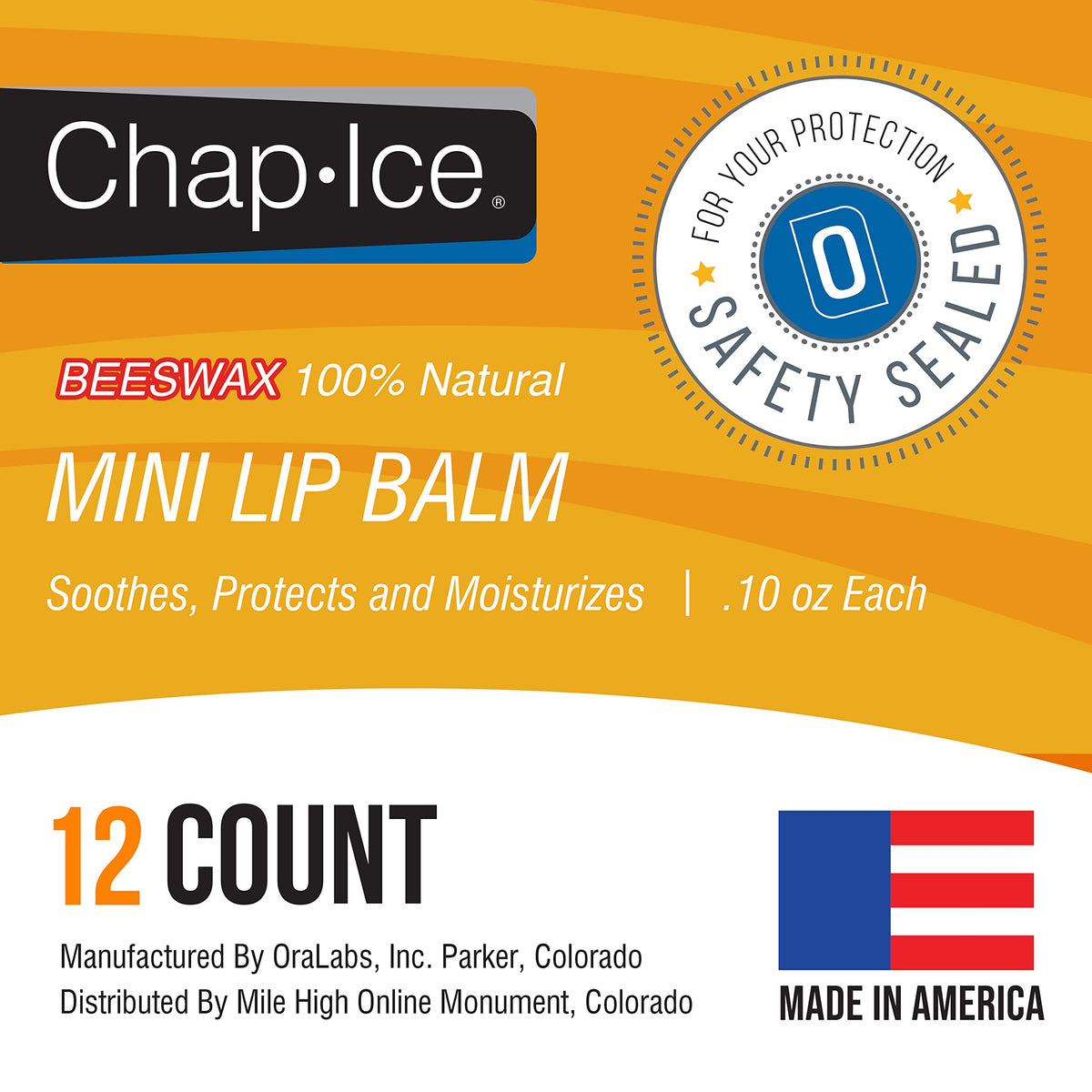 CHAP-ICE mini tube in a jeans pocket showing compact size and portability