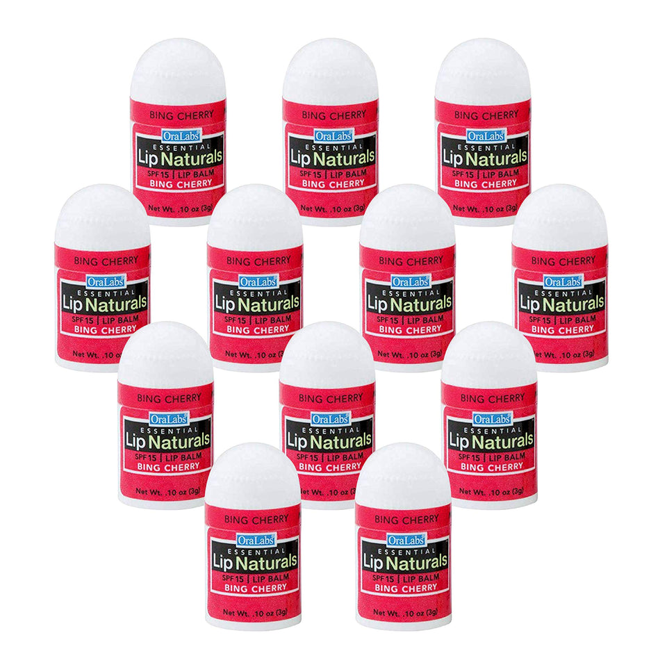 CHAP-ICE front packaging showing 12-count mini bing cherry benefits