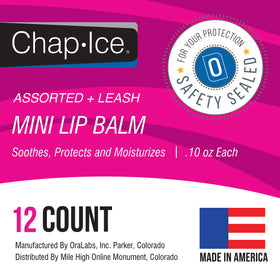 CHAP-ICE close-up of a mini tube tip revealing smooth balm for quick hydration