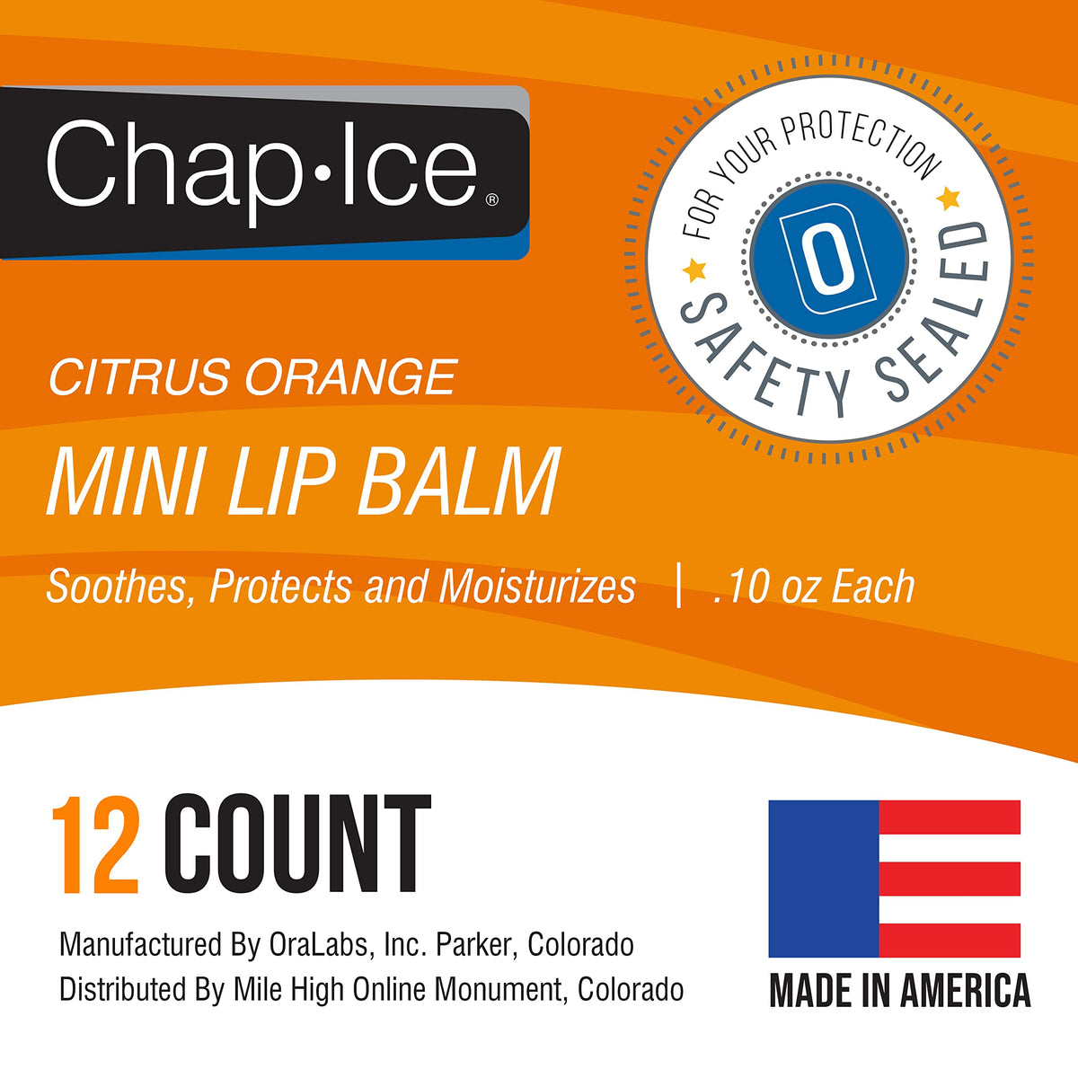 CHAP-ICE size comparison in hand, compact tubes for easy portability