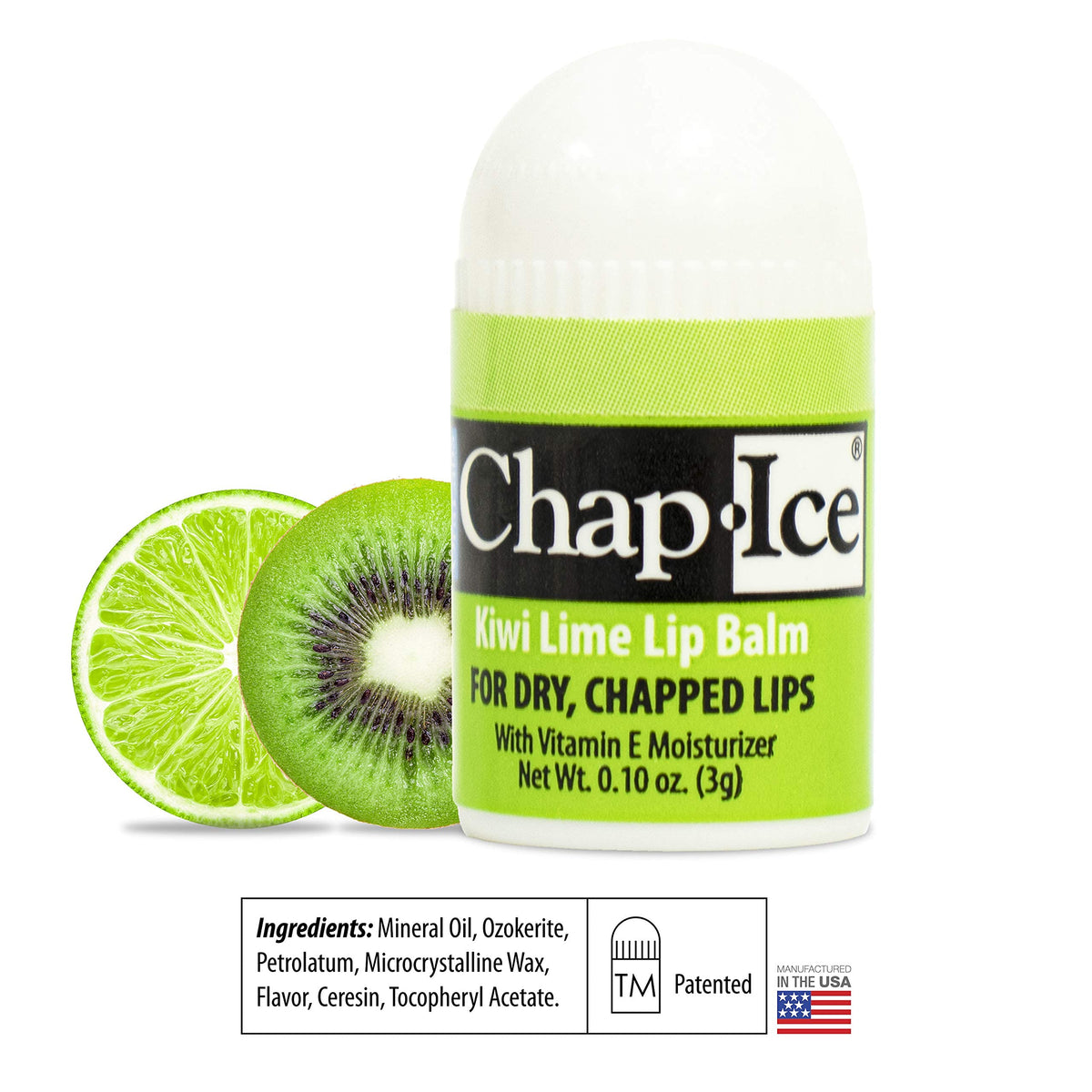 CHAP-ICE balm applied on lips showing smooth, non-greasy finish for comfort