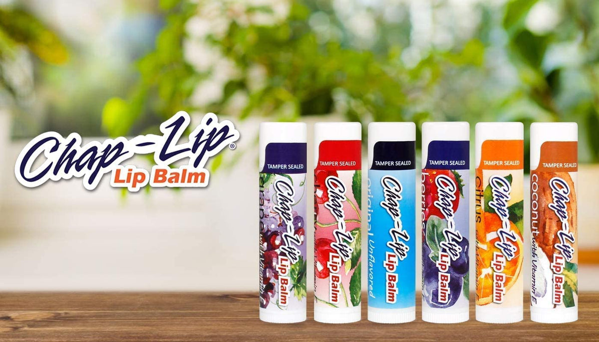 Chap-Lip used outdoors in a bag showing protection from dry elements