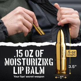 ChapChamp bullet lip balm in an outdoor lifestyle setting demonstrating weather protection