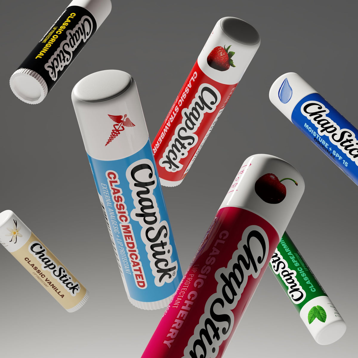 Person applying ChapStick Classic Medicated demonstrating cooling comfort for lips