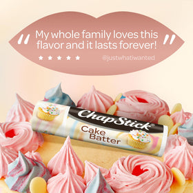ChapStick cake batter tucked inside a purse for on-the-go lip relief