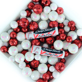 ChapStick Candy Cane tucked in a purse pocket for on-the-go lip care