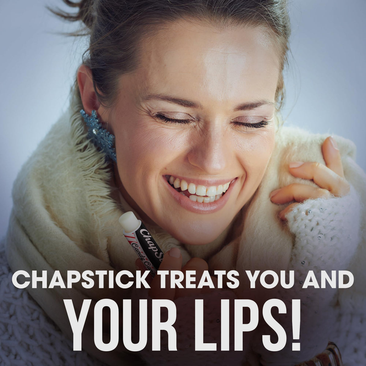ChapStick open twist application showing ChapStick glide for smooth lips