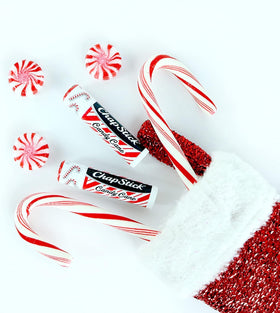 ChapStick Candy Cane open twist showing easy glide and quick application