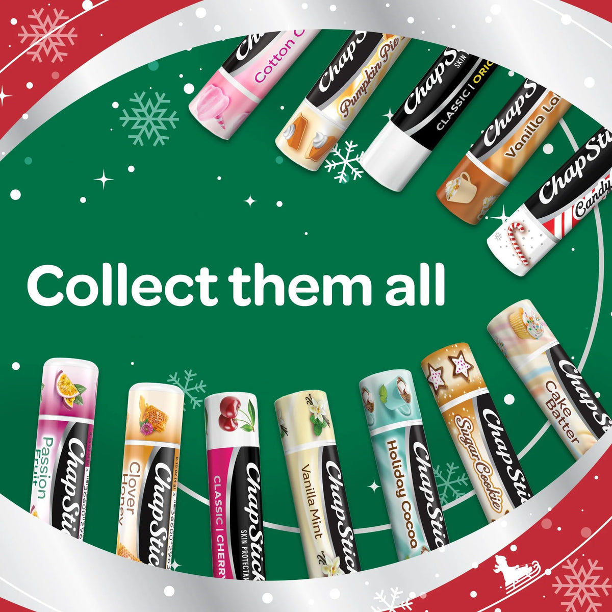 ChapStick in a stocking showing ChapStick ideal for holiday gifts
