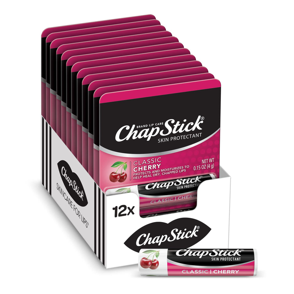 ChapStick cherry front packaging showing tube design and flavor for quick identification