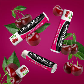ChapStick cherry texture on hand showing creamy finish and immediate moisturization