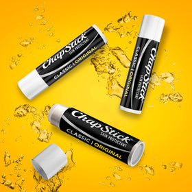 ChapStick classic single closed tube held for quick, portable lip care