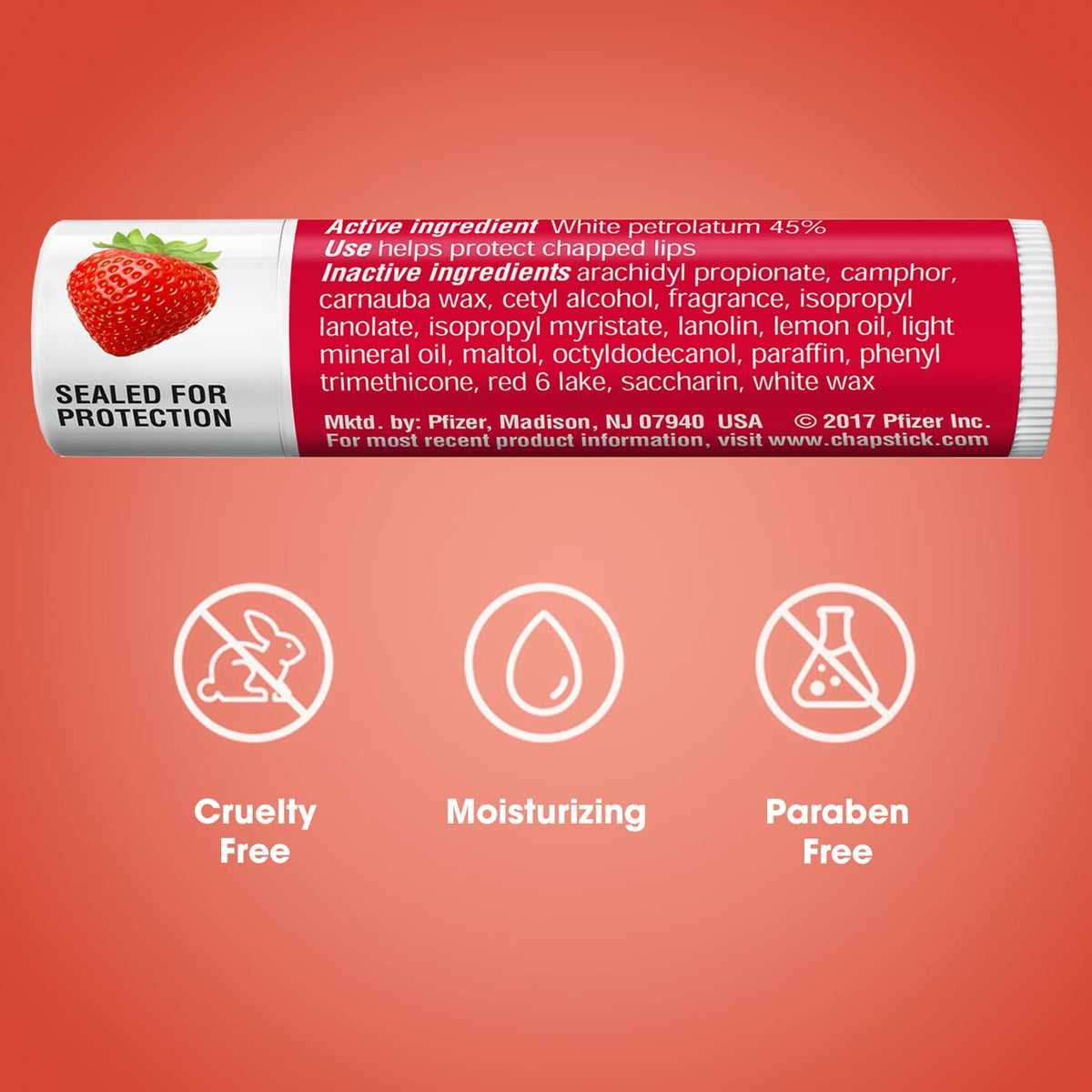 Flat-lay of the full 12-count ChapStick pack showcasing bulk value and consistency