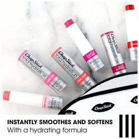 ChapStick Coral Blush swatch on skin, brand adds subtle coral tint