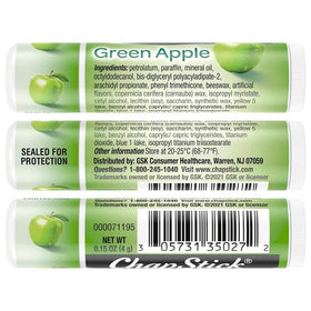 ChapStick single tube close-up with cap off, ChapStick smooth application benefit