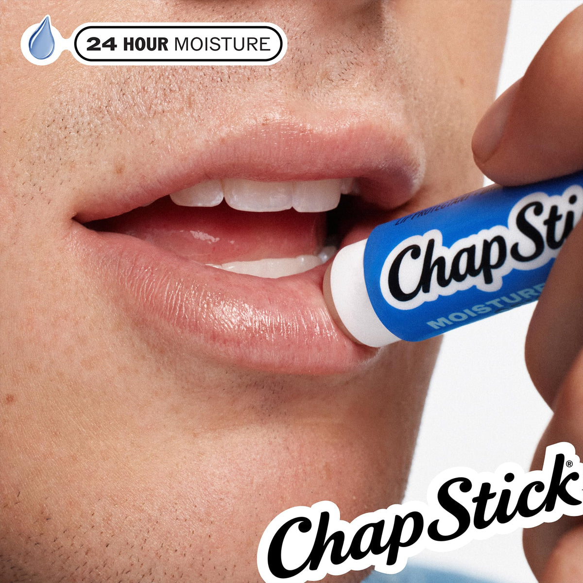 multiple ChapStick tubes among travel items illustrating on-the-go protection