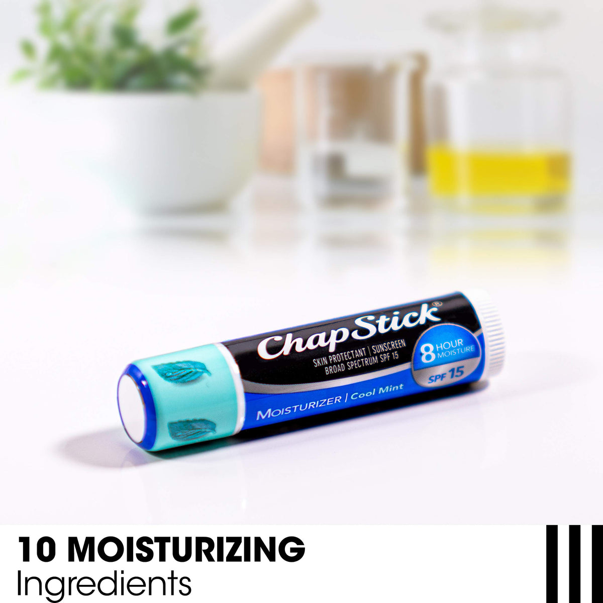 ChapStick single closed tube displaying brand and pocket-ready convenience