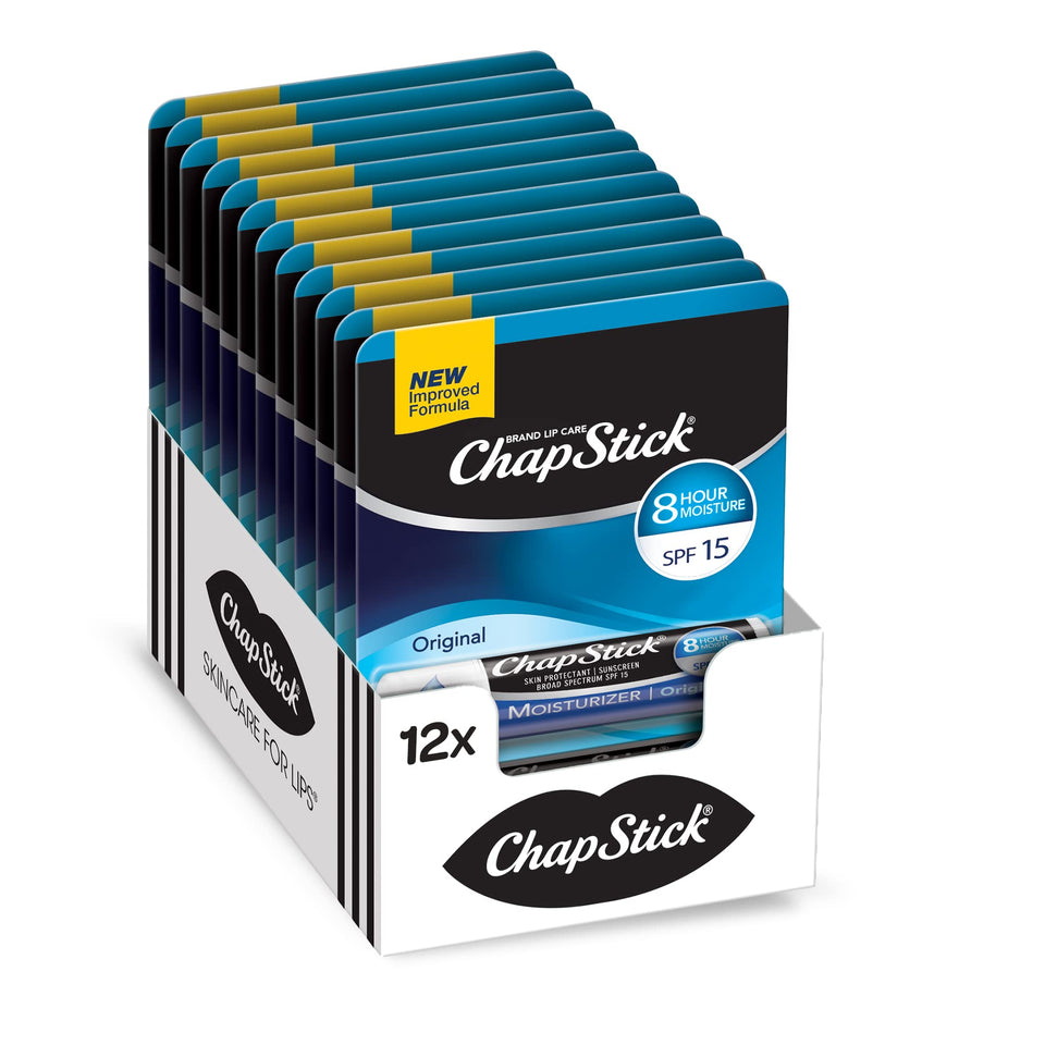 ChapStick front packaging showing classic tubes and brand protection