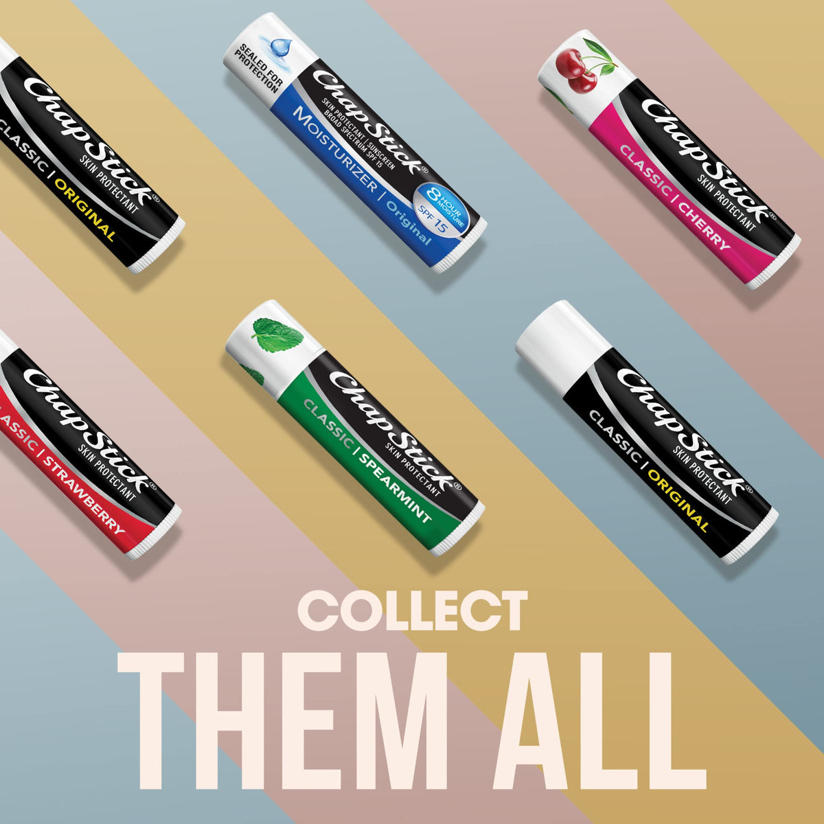 ChapStick tube next to keys showing pocket-size convenience