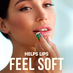 ChapStick spearmint open cap with bullet exposed demonstrates quick application