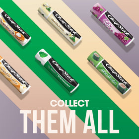 ChapStick spearmint twelve-pack spread displays stock supply and portability