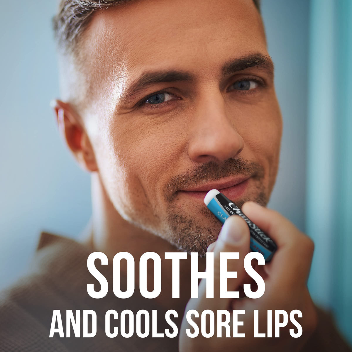 Close-up of ChapStick balm texture illustrating smooth protective barrier