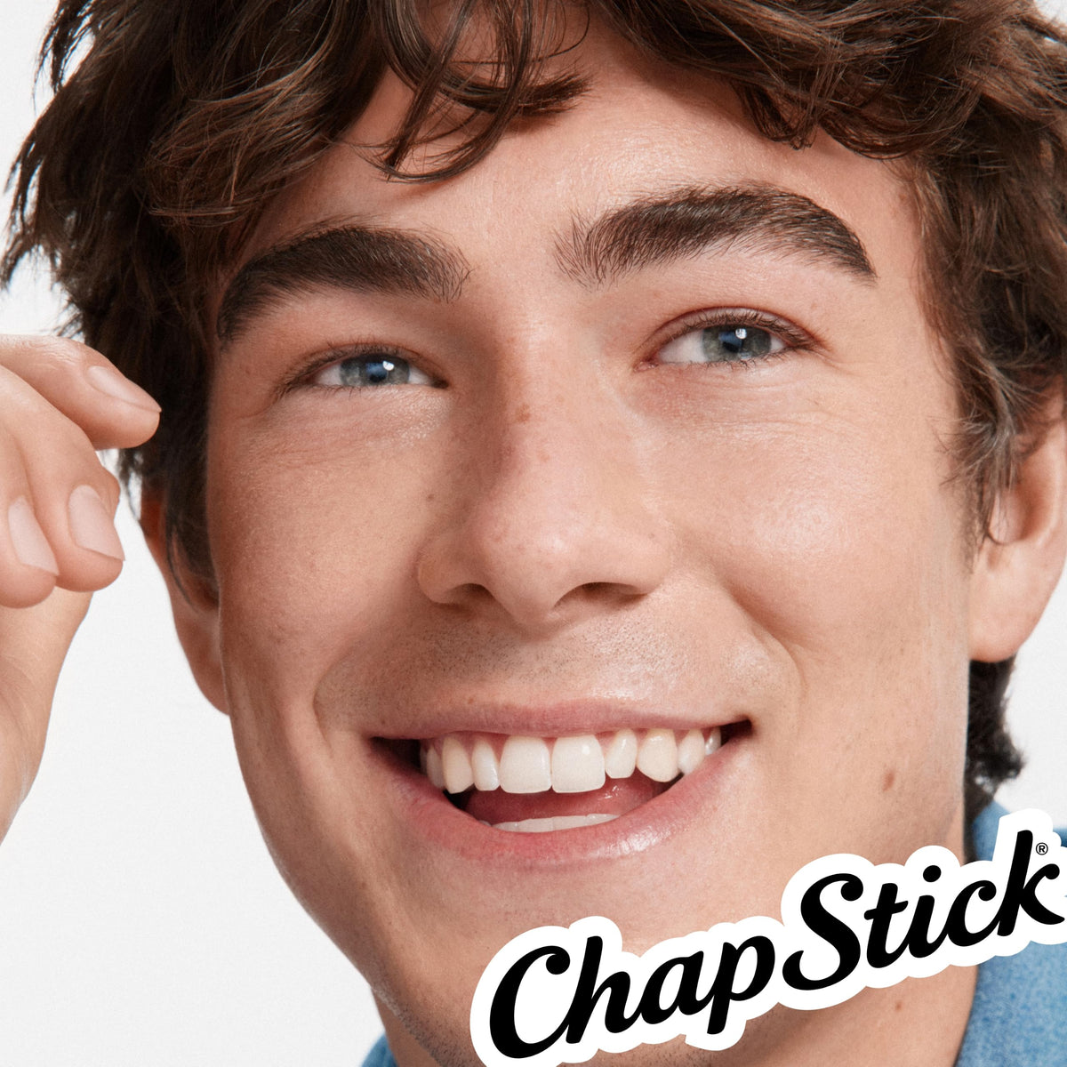 Close-up of ChapStick Classic Medicated texture showing smooth moisturizing finish
