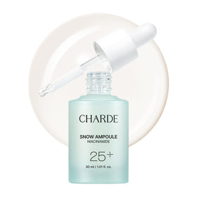 CHARDE Snow Ampoule front bottle showing clean label and 1.01 fl oz benefit