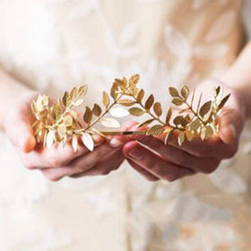 Chargances crown styled with veil showing layered bridal composition benefit