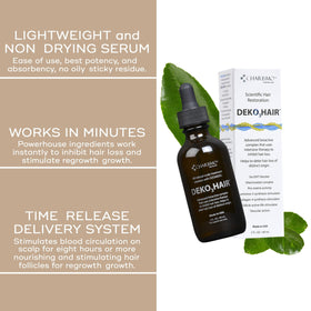 Charismo bottle beside botanical ingredients indicating natural actives
